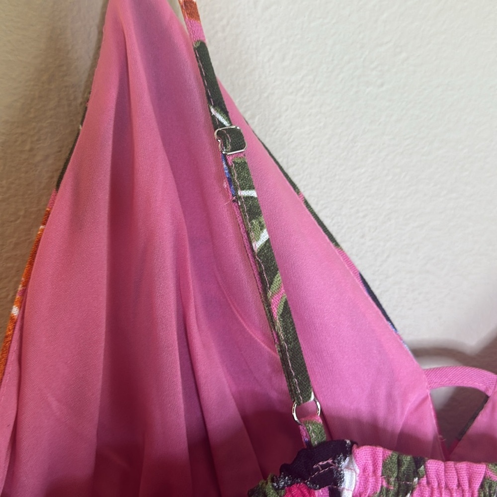 By The River Tropical Print Dress With Toucan Print Throughout Womens Size M - Picture 10 of 14